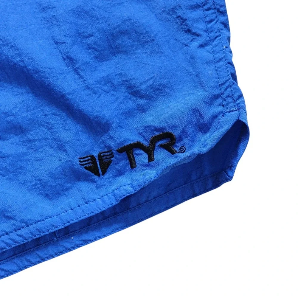 Vintage TYR Swim Trunks‎ Mens XL 90s Blue Teal Mesh Lined 5.5